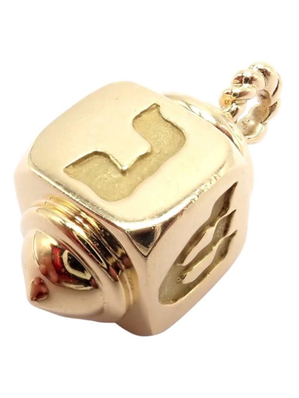 Ultra Rare Vintage Tiffany & Co. 18k Yellow Channukah Dreidel Charm Pendant - Picture 3 of 9